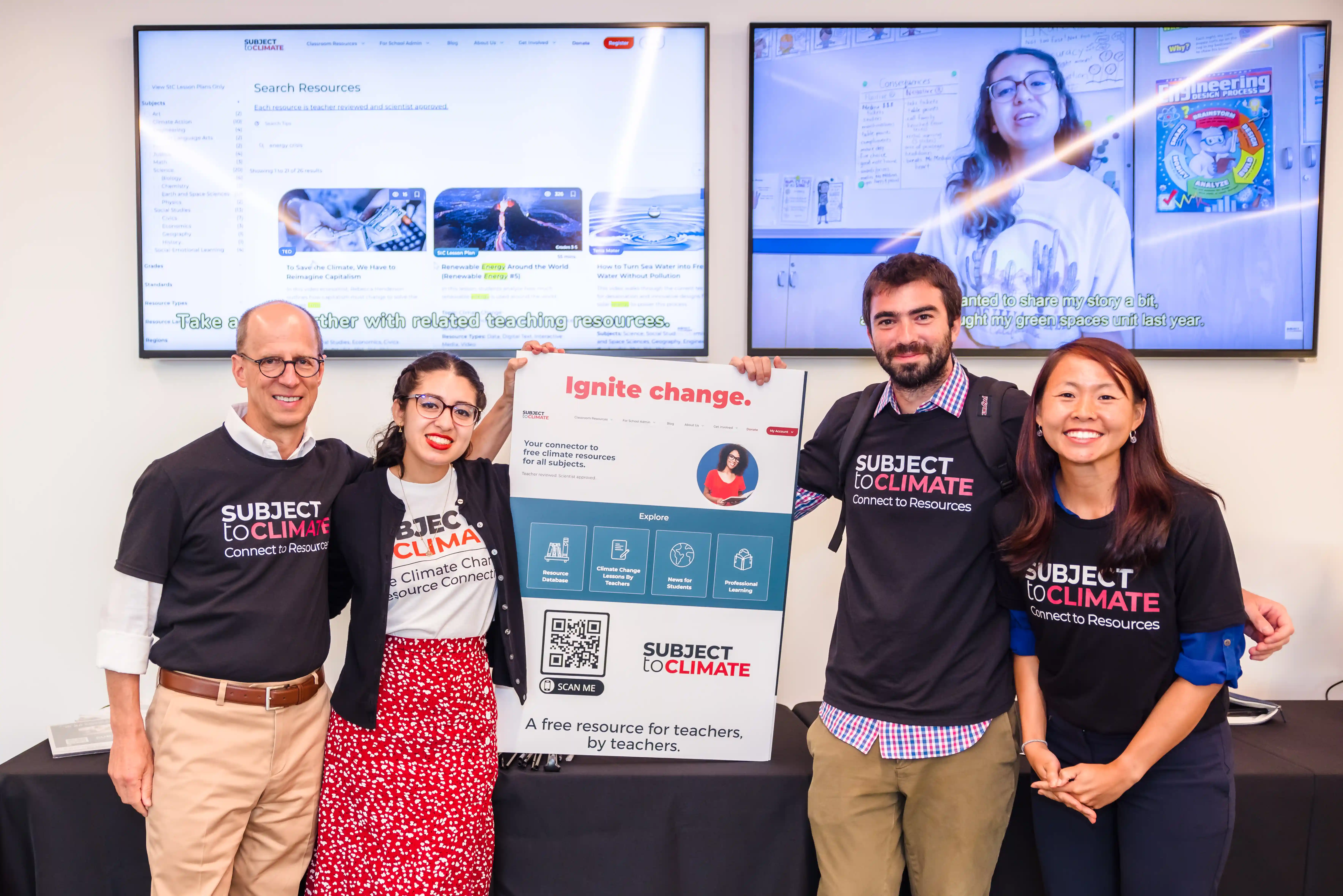 SubjectToClimate Team Members at a conference